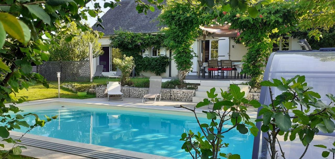 Au Coeur Du Bien-Etre, Chalet Avec Piscine Chauffee Et Couverte, Spa, Sauna, Massages Monteaux Exterior photo
